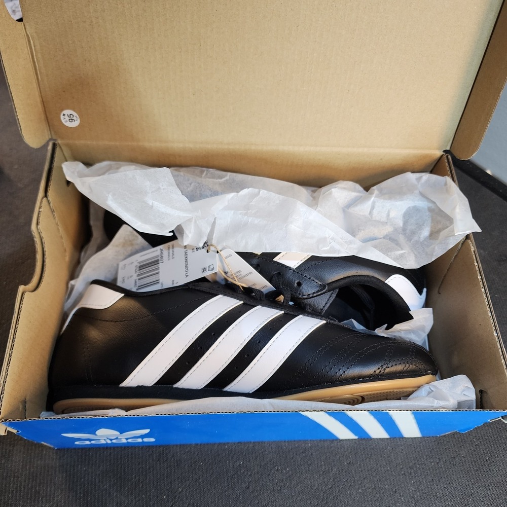 New Adidas Taekwondo Lace J Kids Size 4 Black/White Unisex JR6807 - Picture 6 of 10